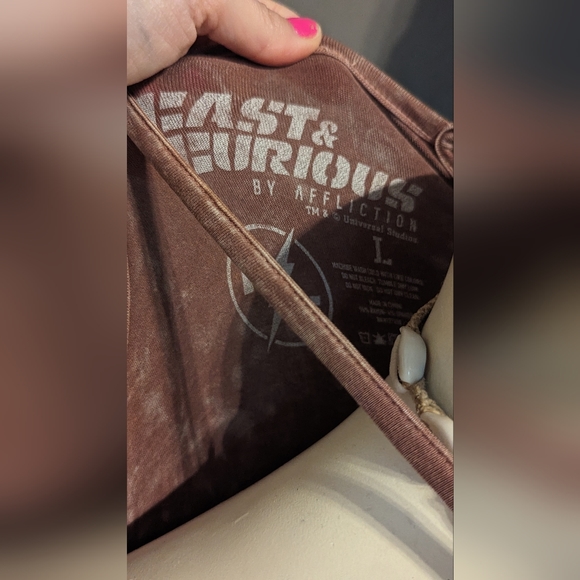 Affliction fast &  furious sexy lace-up tie dye lightweight strap desert rose - Picture 6 of 6